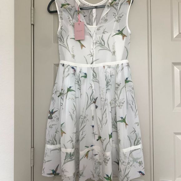 TED BAKER ALEKSA Fortune Embroidered Bow Dress - Picture 6 of 7